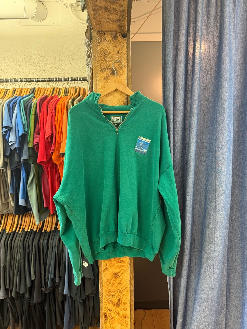 Vintage bank of Montreal quarter zip